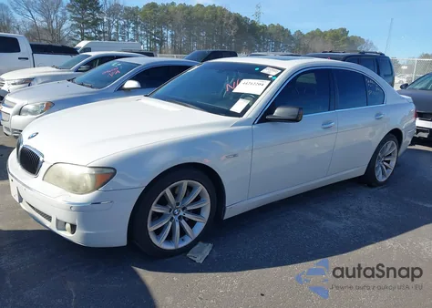 2007 BMW 750I z USA, uszkodzony, nr VIN WBAHL83517DT11095